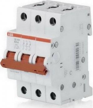 ABB  SD203/25 -  3 pólový odpínač na DIN, In: 25A, pro 440V AC(2CDD283101R0025)