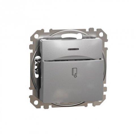 SCHNEIDER Sedna  SDD113121E - Elektronický spínač hotelových karet 8A, Aluminium