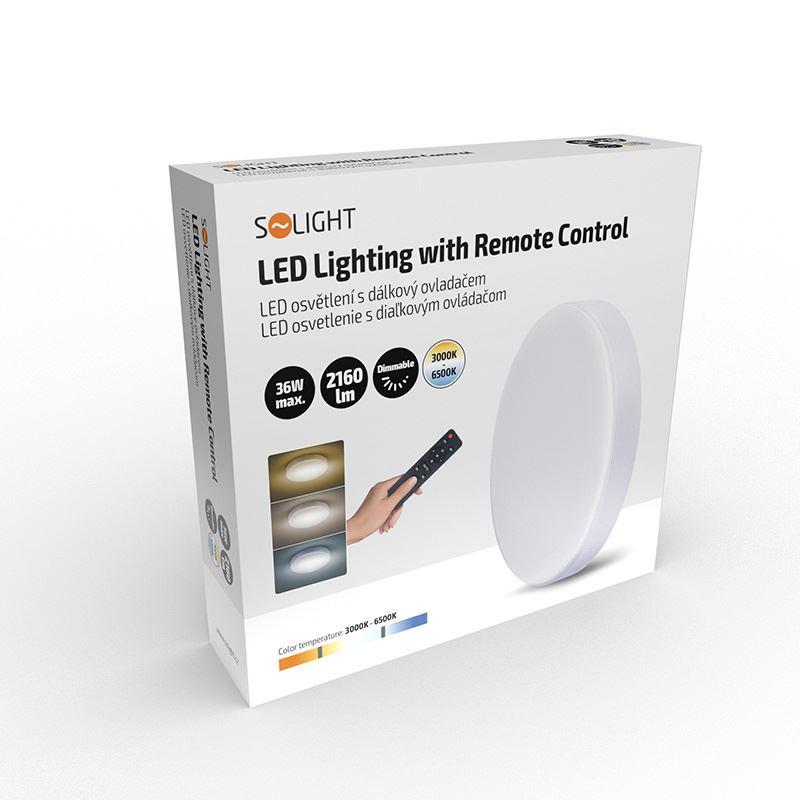Solight LED osvětlení s dálkový ovladačem, 36W, 2160lm, 30cm, změna chromatičnosti, stmívatelné, bíl