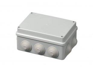 MALPRO S-BOX 306M - Elektroinstalační krabice na zeď, 150x110x70mm. IP55, 10 průchodek