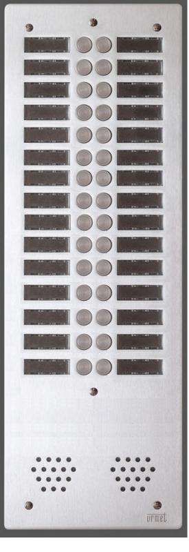 URMET AV2030P - Vandalizmu odolný tlačítkový panel, 30 tlačítek, 2 sloupce