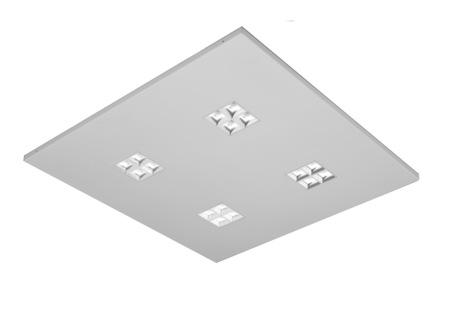 MODUS ES4000A4BB80/44/600/ND/EU - ES4000, vestavný čtverec A, bílé těleso, modul 600, bílý reflektor