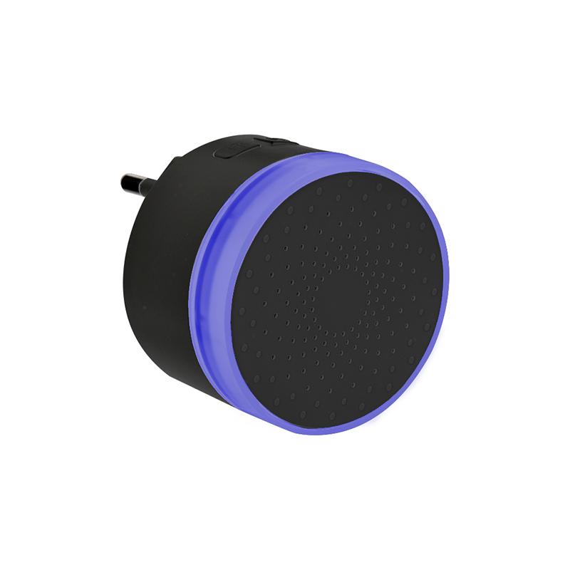 Solight bezdrátový mini zvonek, do zásuvky, 180m, černý, learning code