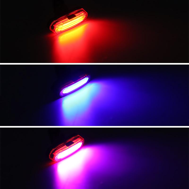 Solight LED zadní cyklo světlo, 3W COB, nabíjecí, Li-Ion, USB