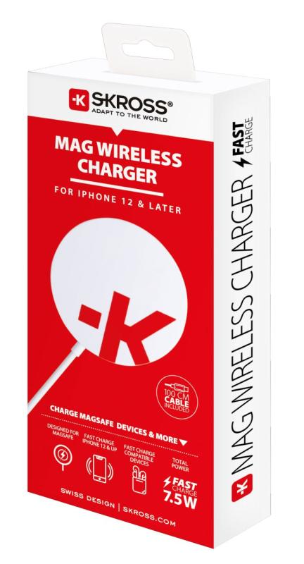 SKROSS bezdrátový nabíjecí adaptér Magsafe Wireless Charger, Fast Charge PD
