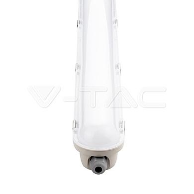 LED Waterproof Fitting M-SERIES 1500mm 48W 4000K Milky Cover SS Clip 120LM/W