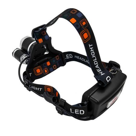 MKF-Headlight 3LED - LED nabíjecí čelovka, 3× LED s vysokou svítivostí až 1000 lm