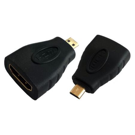 MKF-1391 redukce HDMI-HDMI Micro, černá - Propojovací adaptér (redukce), pro změnu konektorů z HDMI