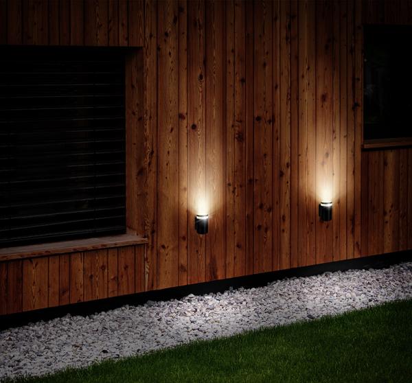Solight LED venkovní nástěnné osvětlení Potenza, 1x GU10, černá