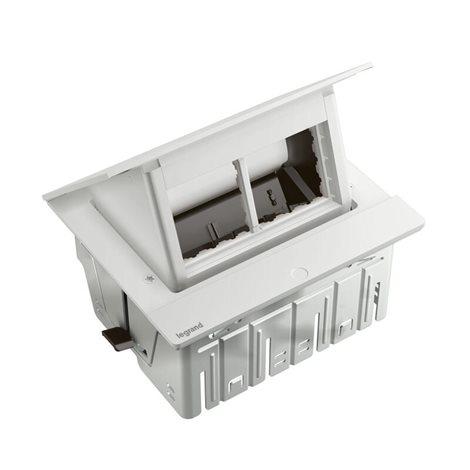 LEGRAND Incara 654801 - POP-up výklopná zásuvková krabice, prázdná, 4 mod., bílá