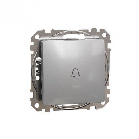 SCHNEIDER Sedna  SDD113131 - Tlačítko 1/0 "zvonek", Aluminium