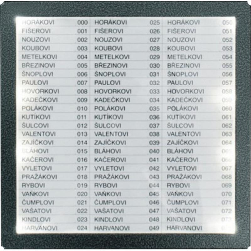 TESLA STROPKOV 4FN 231 09.2 - Modul 4 modulového jmenovníku 2-BUS KARAT (antika stříbrná)