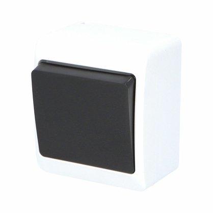 FAMATEL Galatea 5331-01 - Přepínač IP44 střídavý č.6 (bílá / kolébka černá)