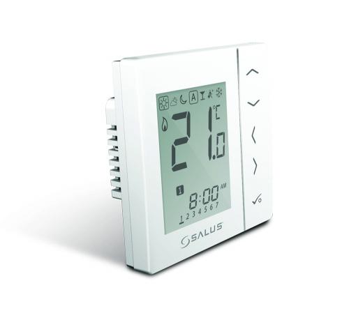 SALUS VS10WRF-Bezdrátový termostat 4v1, podomítkový, bílý, napájení 230V