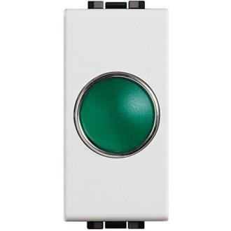 Bticino LIVING.LIGHT N4371V - Signalizační kontrolka zelená pro LED signálky, 1M, bílá