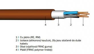 PRAKAB PRAFLADur 2x1,5 RE P60-R - Silový kabel ohnivzdorný, pro pevné uložení, kulatý