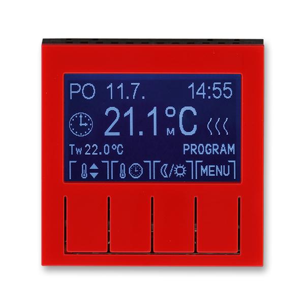 ABB Levit 3292H-A10301 65 Termostat programovatelný, červená/kouř.černá