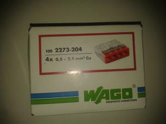 WAGO 2273-204 Svorka krabicová 4x2,5 bezšroubová