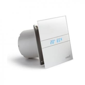 CATA e120 GTH Ventilátor 120, sklo s ukazatelem teploty a vlhkosti, bílý (00901200)