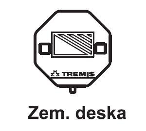 TREMIS VS060 - Štítek označení hromosvodu - zemnící deska, plast