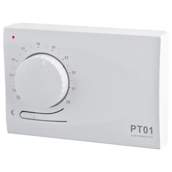 ELEKTROBOCK PT01 Prostorový manuální termostat analogový (0632)