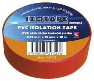 Elektrikářská izolační páska 15mm - červená