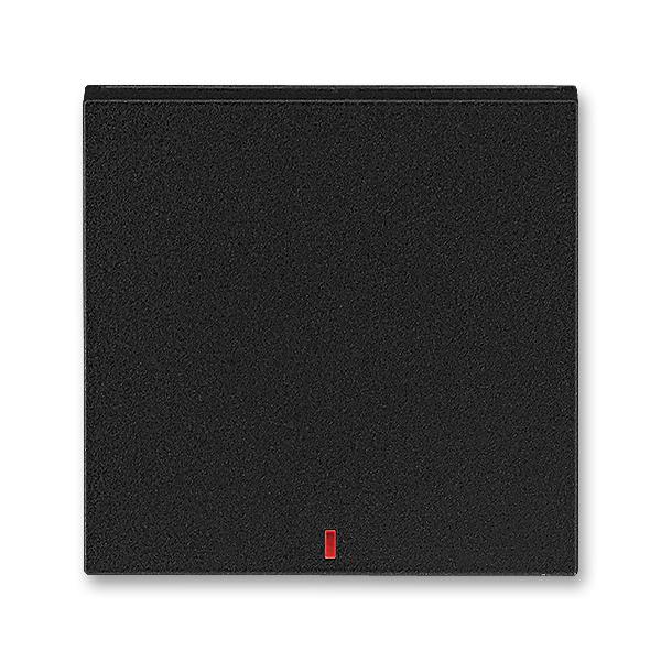 ABB Levit 3559H-A00655 63 Kryt jednoduchý,průz. červený, onyx/kouřová černá