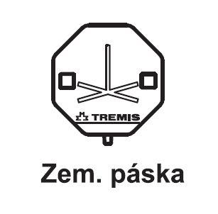 TREMIS VS070 - Štítek označení hromosvodu - zemnící páska, plast