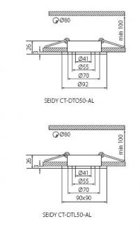 KANLUX Seidy CT-DTL50-AL Podhledová bodovka - hliník (18281)
