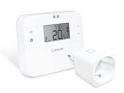 SALUS RT510SPE-Programovatelný termostat týdenní s dálkově ovl zásuvkou, napájení 2xAA