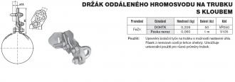 TREMIS DOHTK (VP050) Držák oddáleného hromosvodu na trubku s kloubem, FeZn (hromosvod)