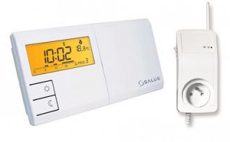 SALUS 091FLTX+-Programovatelný termostat týdenní s dálkově ovl zásuvkou, napájení 2xAA