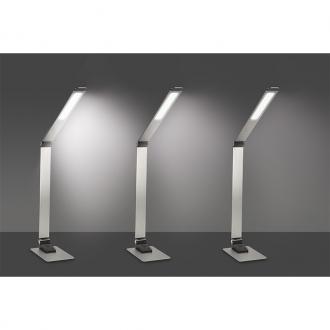 Solight LED stolní lampička stmív.á, 11W, změna chromatičnosti, broušený hliník, stříbr.