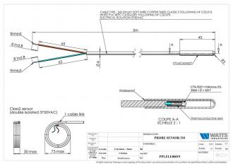 FENIX 4200129-Podlahová sonda 3m/10 k (TFT, Watts, VTM)