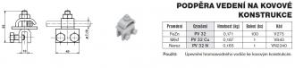 TREMIS PV 32 Cu (V840) Podpěra vedení na kovové konstrukce, Cu (hromosvod)
