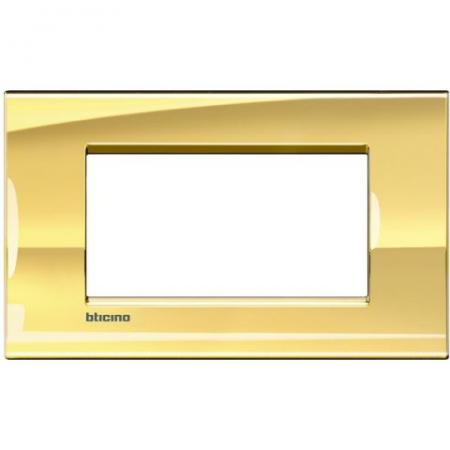 Bticino LIVING.LIGHT LNA4804OA - Rámeček jednonásobný (It. standard), 4M, ledové zlato