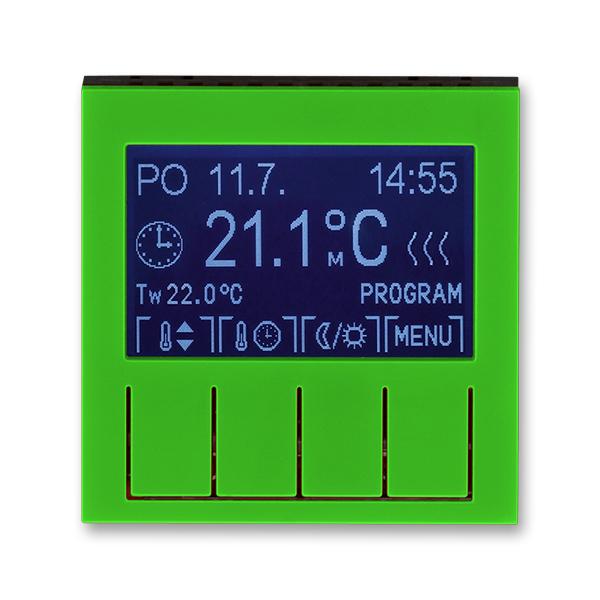 ABB Levit 3292H-A10301 67 Termostat programovatelný, zelená/kouř.černá
