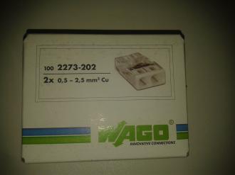 WAGO 2273-202 svorka bezšroubová 2x0.5-2.5 mm2 transp