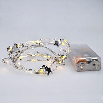 Solight LED řetěz řetízek s dekoracemi, 20LED řetěz, 1m, 2x AA, IP20
