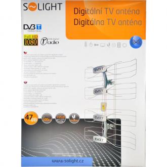 Solight venkovní DVB-T anténa, 42-47dB, VHF/UHF, 6. - 69. kanál