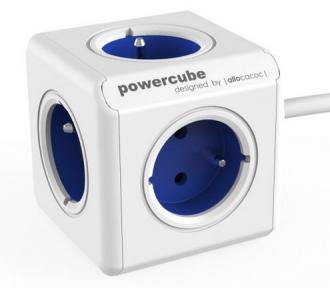 PowerCube Extended, prodlužovací zásuvka, 1,5 m, modrá
